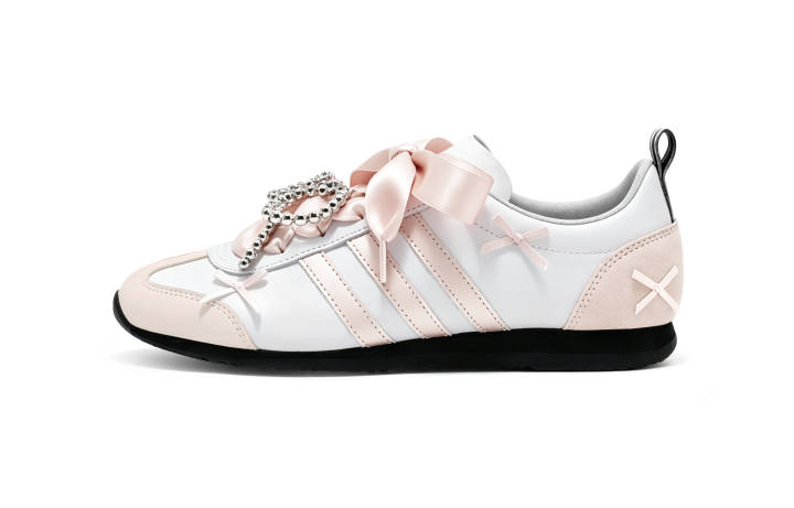 Adidas Adidas VS JOG 2.0 Miu Collection Lightweight Breathable Low top German Army Trainers Unisex Peach Pink 3.0