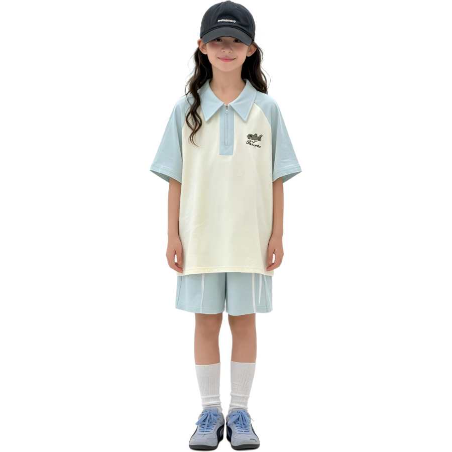 TNTX Kids Casual Sportswear Polo Collar Moderate Stretch