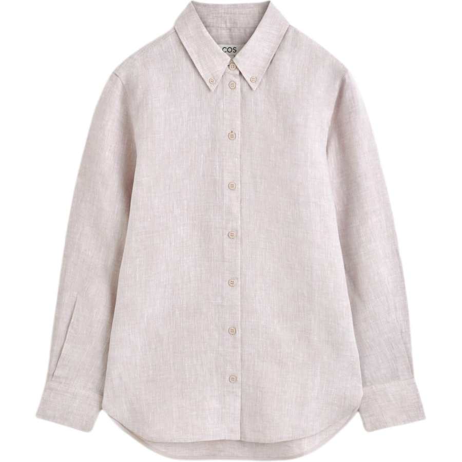 COS Shirts Women's Light Pink White Lapel Moderate