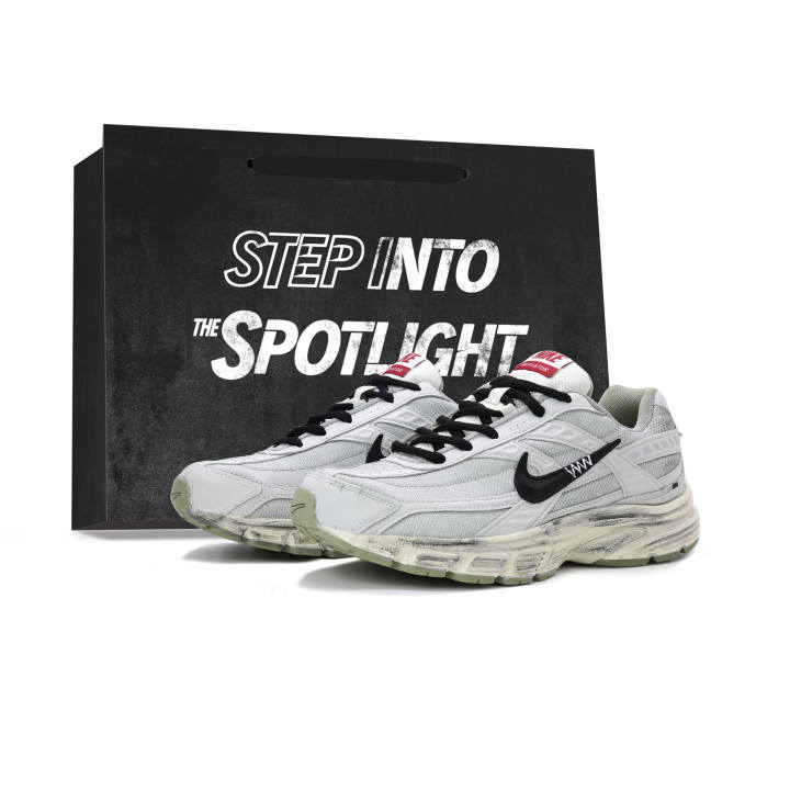 Nike Nike Initiator Fabric Cushioning Abrasion Resistant Height Increasing Low Top Running Shoes Men's Silver Gray