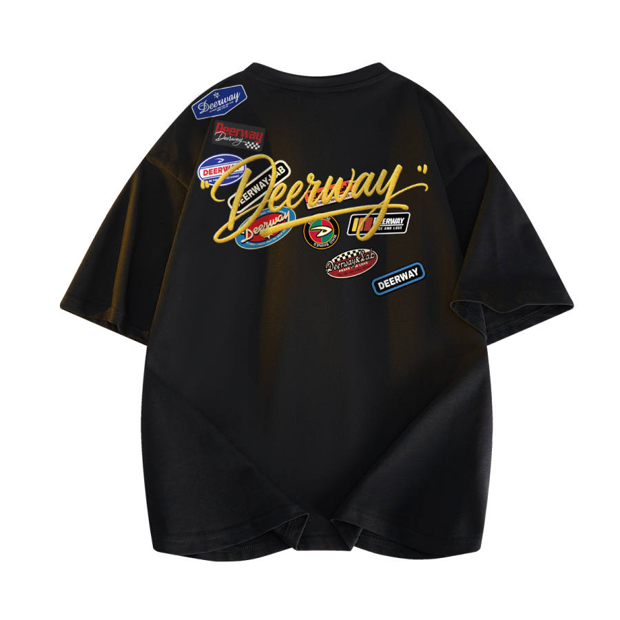 DEERWAY T Shirts Unisex Crew Neck Moderate Straight Fit