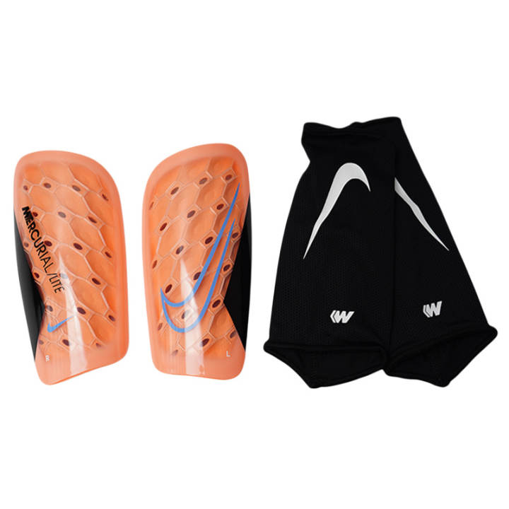 Nike Nike DN3611 852 Soccer Shin Guards Resin, Vinyl Acetate Sports Men's Protective Orange Yellow