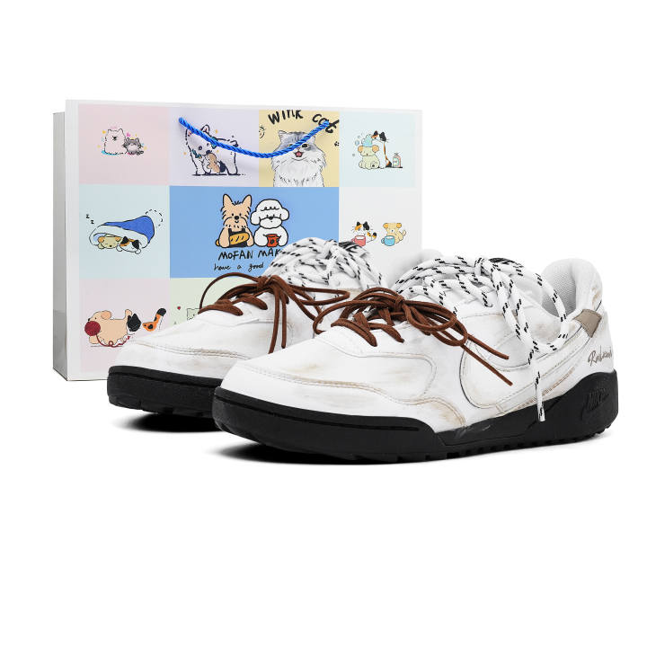 Nike Nike Terra Manta Textile, Leather Slip Resistant Abrasion Resistant Low top Casual Shoes Unisex White