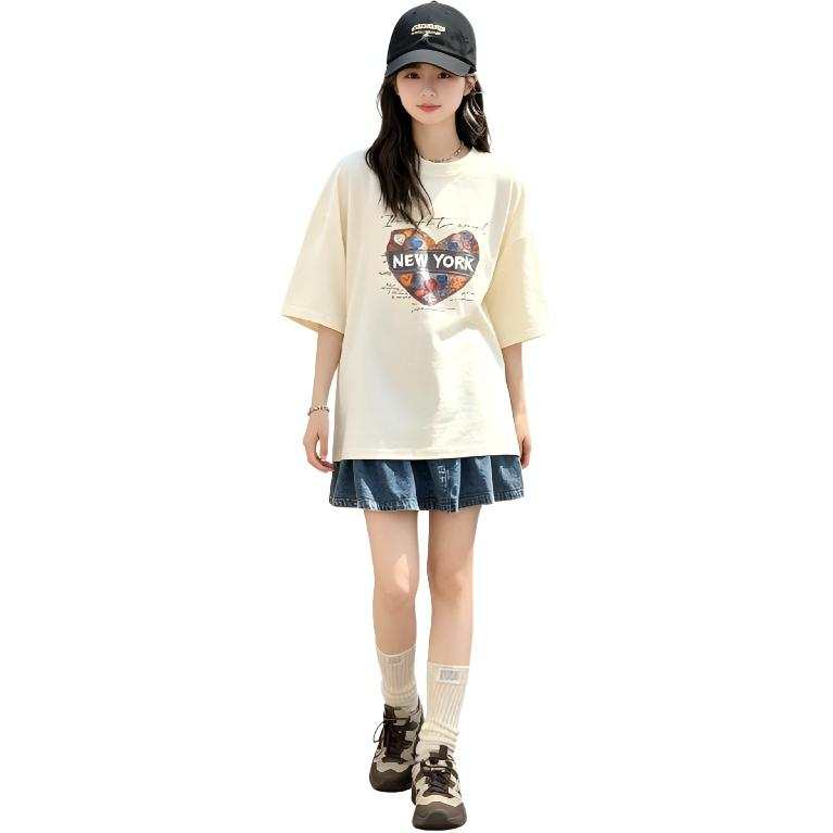 TNTX Kids T Shirts Crew Neck Moderate Non Stretch