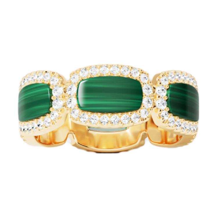 Apm Monaco Malachite Rings Women's Gold