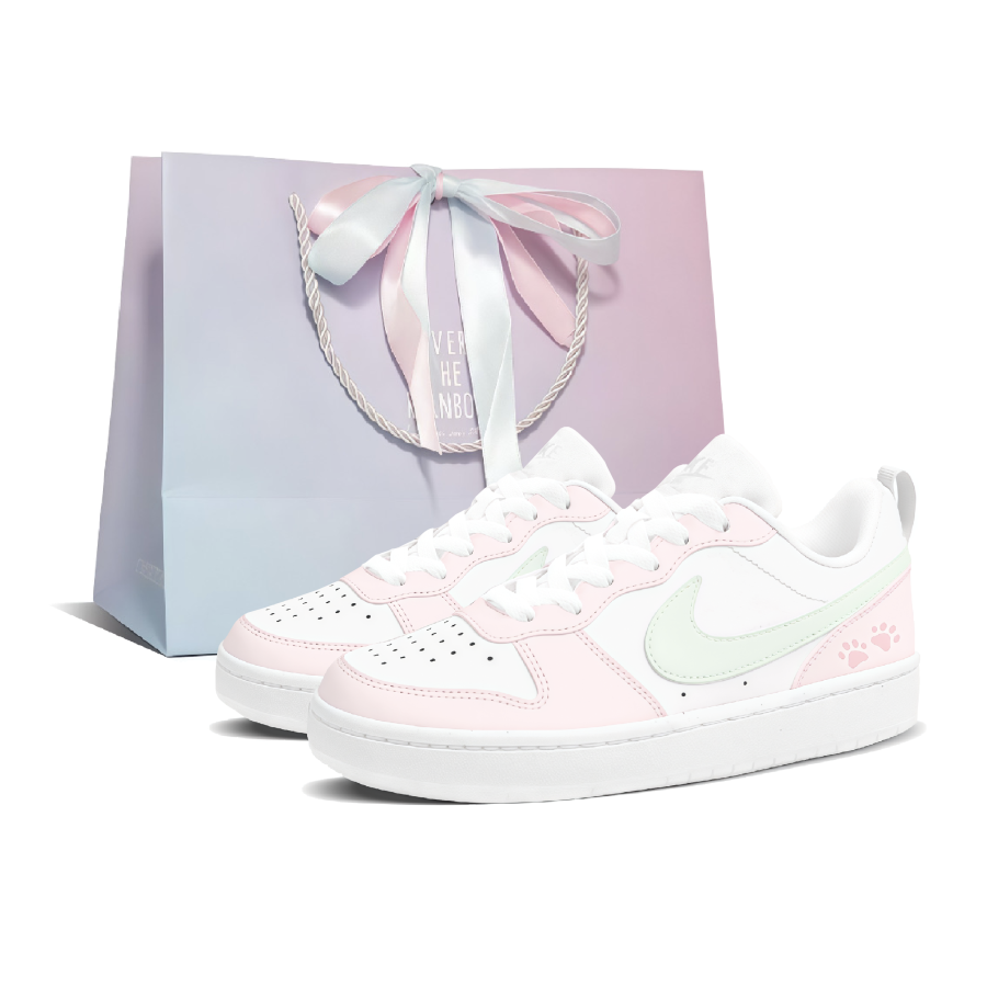Nike Nike Court Borough Maris Sal Milk Puff, Shopping Bag Leather Low top Skateboard Shoes Women's Pink