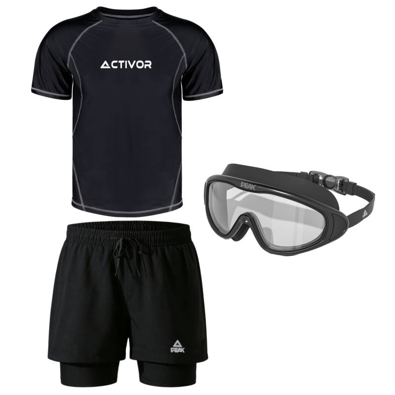 PEAK x SHUILULIANGYONG Swimming Equipment Sets Men's Black