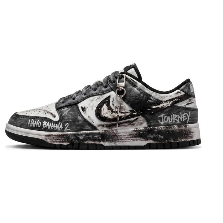 Nike Nike Dunk Cosmic Carbon, Dull Galaxy Cow Leather Abrasion Resistant Slip Resistant Low top Skateboard Shoes Unisex