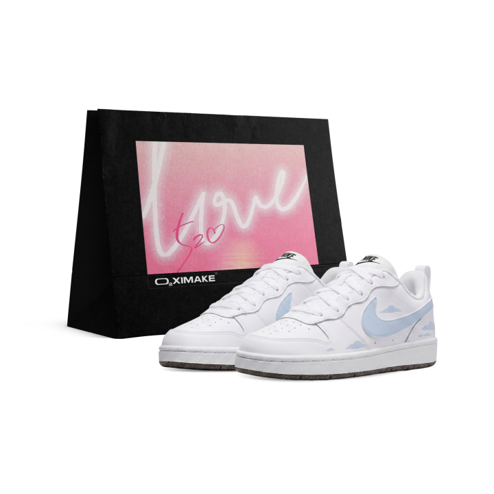 Nike Nike Court Borough Low top Skateboard Shoes Unisex White Blue