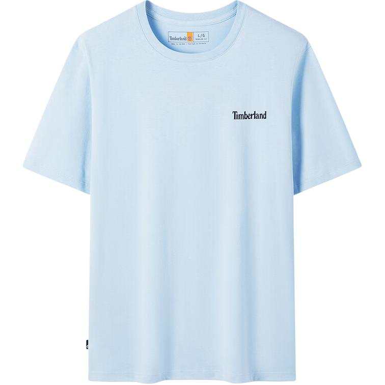 Timberland T Shirts Men's 940 Sky Blue Crew Neck Moderate