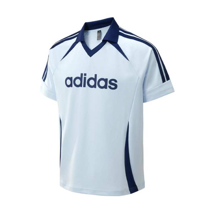 Adidas Adidas T Shirts Men's Light Blue V Neck Moderate