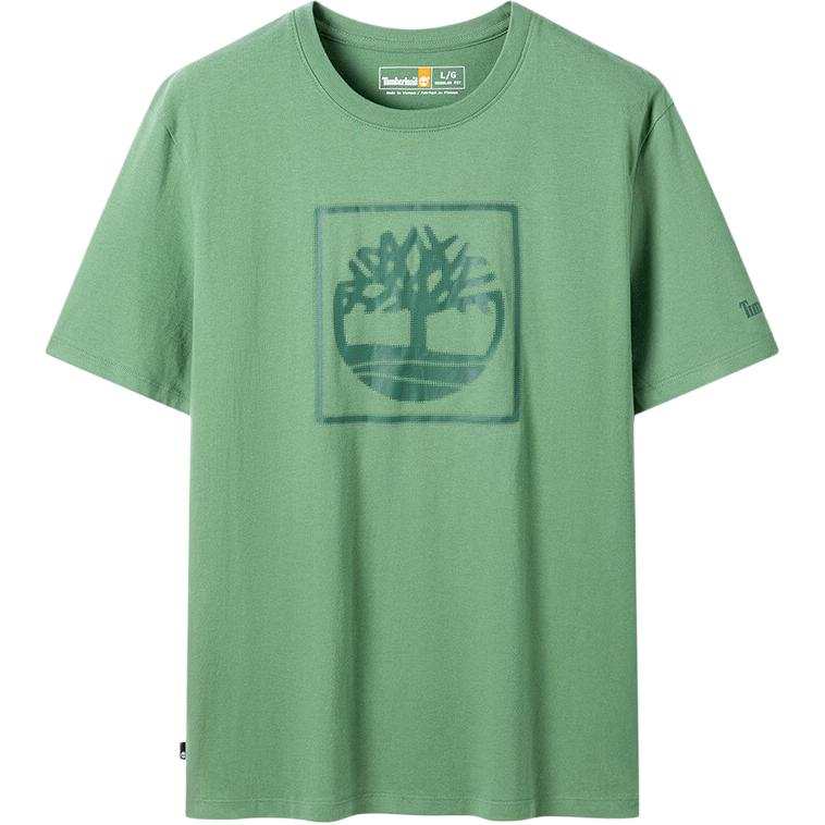 Timberland T Shirts Men's A6Z Dark Green Crew Neck Moderate