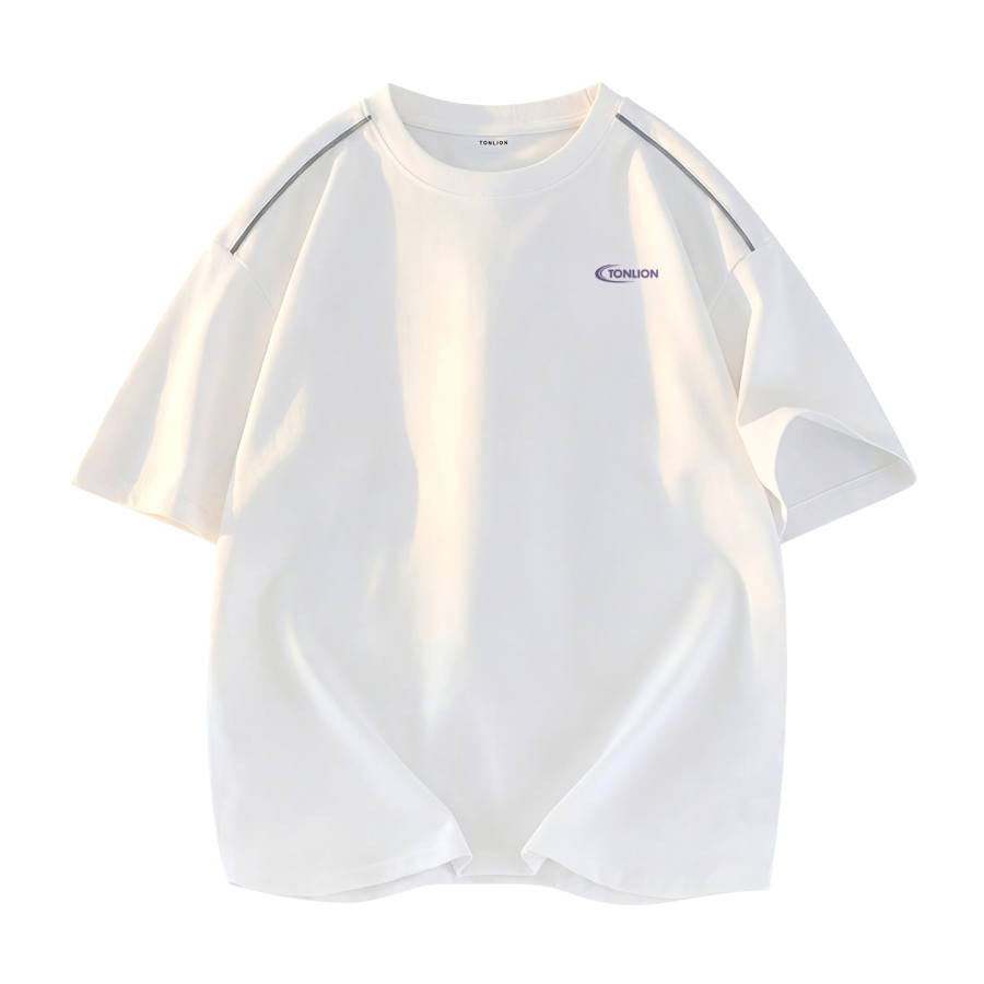 Tonlion T Shirts Unisex Crew Neck Moderate Straight Fit