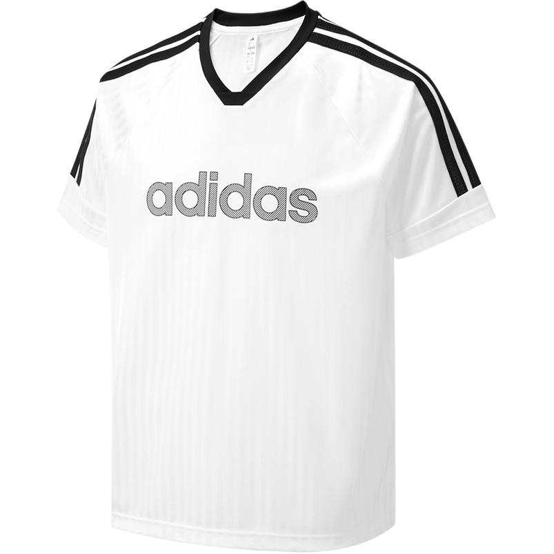Adidas Adidas T Shirts Men's White/Black V Neck Moderate