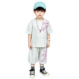 Lanza Kids Casual Sportswear Crew Neck Thin Stretch