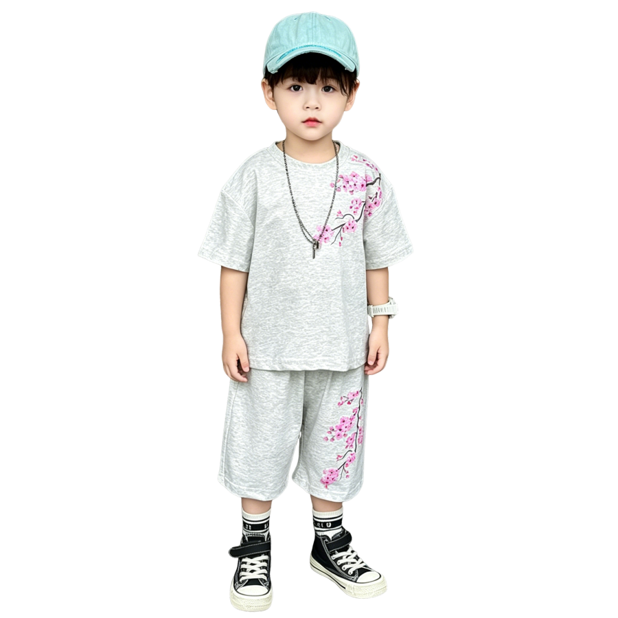 Lanza Kids Casual Sportswear Crew Neck Thin Stretch