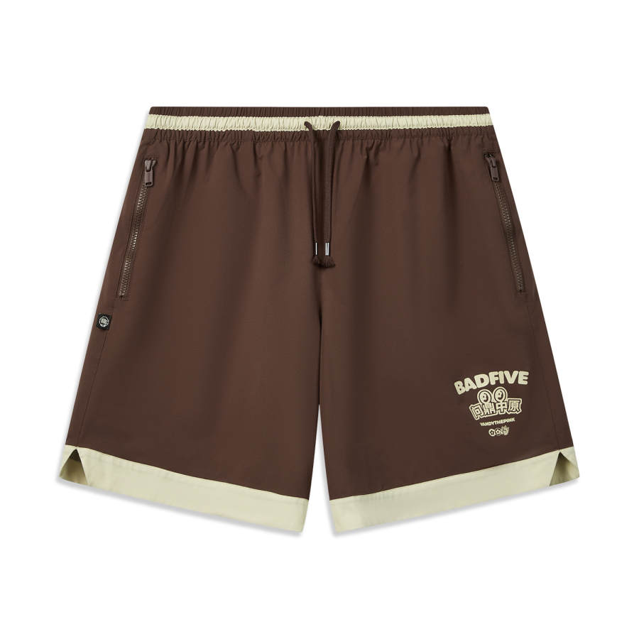 Li-Ning Li Ning x BADFIVE Sports Shorts Men's Hazelnut Chocolate Brown