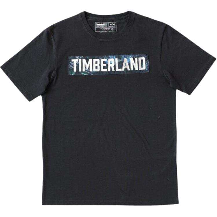 Timberland T Shirts Men's Black 001 Crew Neck Moderate
