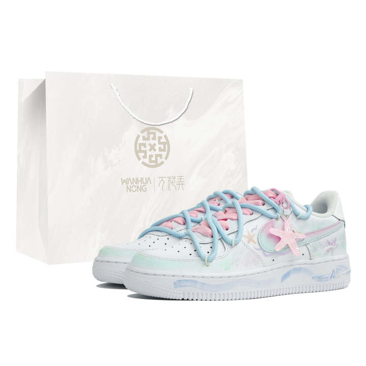 Nike Nike Air Force 1 Skateboard Shoes Unisex Low Top Pink/Blue