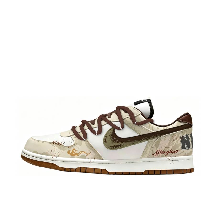 Nike Nike Big Sunset Shattered Shadows, Casual Vintage Slip Resistant Abrasion Resistant Low top Skateboard Shoes Unisex