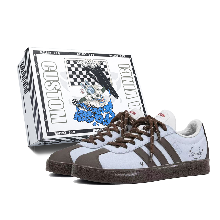 Adidas Adidas VL COURT 2.0 Fresh Look Star Cat Box Low top Skateboard Shoes Unisex Blue