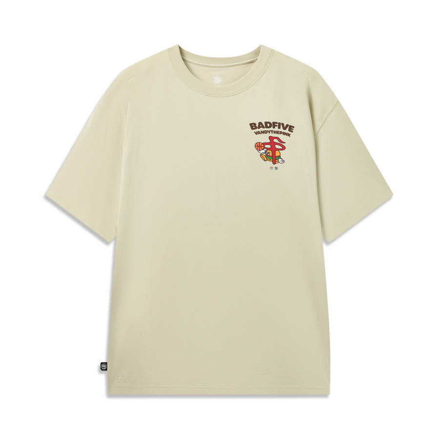 Li-Ning Li Ning x BADFIVE T Shirt Men's Foam Khaki