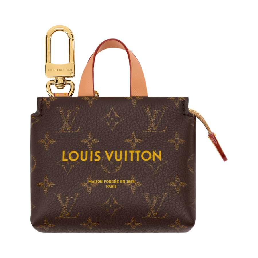 LOUIS VUITTON LOUIS VUITTON Leather Earphone Case Mini Men's Brown