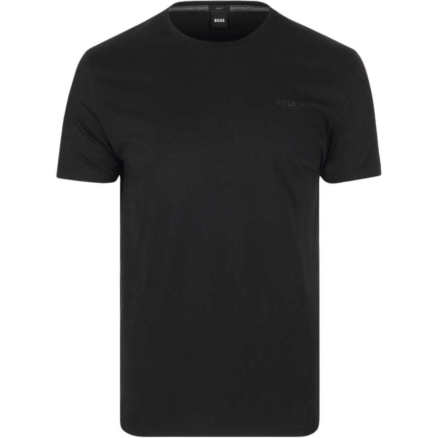 HUGO BOSS T Shirts Men's Black Crew Neck Moderate Straight Fit