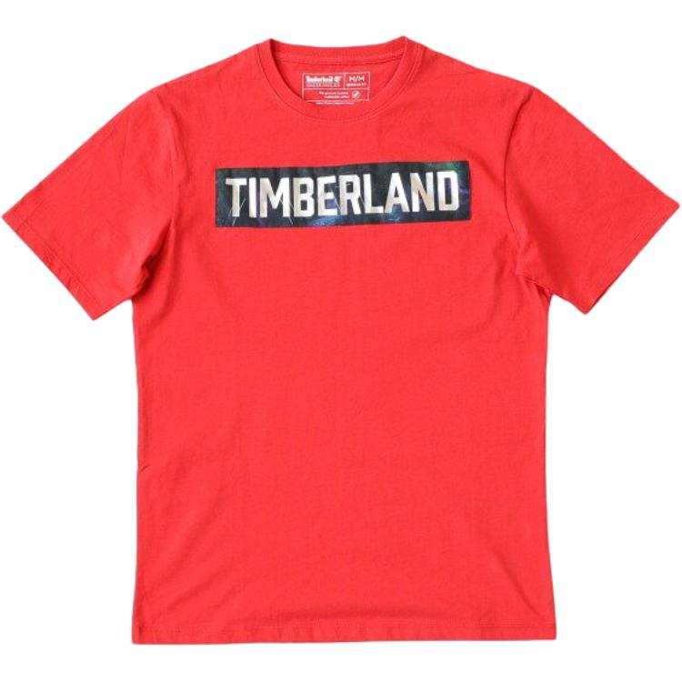 Timberland T Shirts Men's Red P92 Crew Neck Moderate