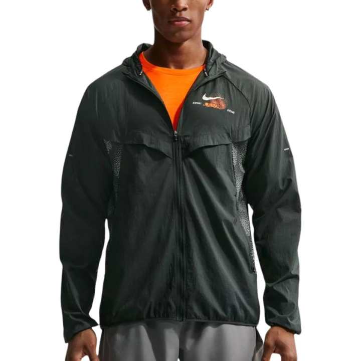 Nike Nike Running Jackets Men's Green Hooded Non Detachable Moderate Other