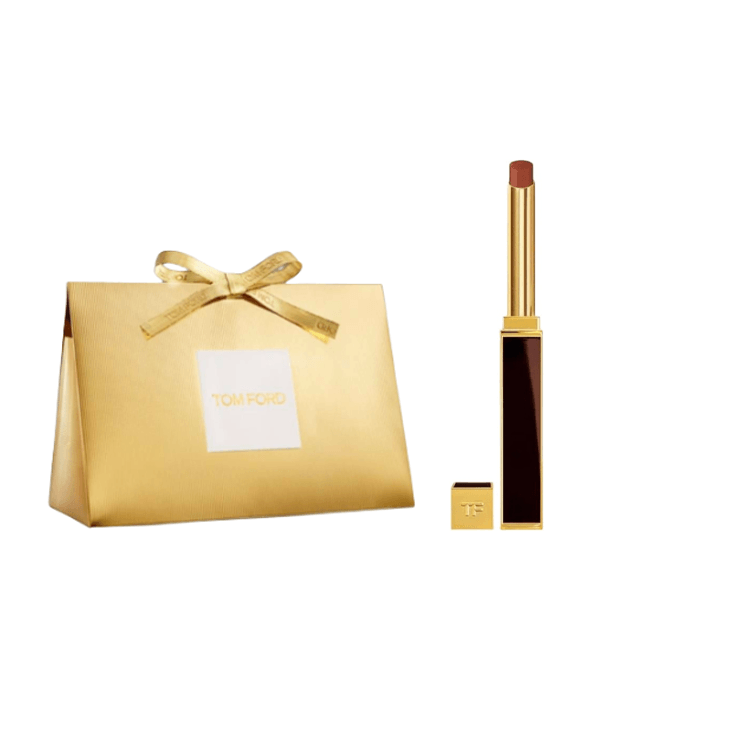 TOM FORD Ultra Fine Tube Lipstick Shopping Bag, Enchanting Shine Lipstick Satin Complexion Hydrating 0.9g