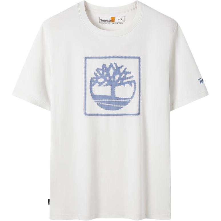 Timberland T Shirts Men's CM9 Vintage White Crew Neck Moderate