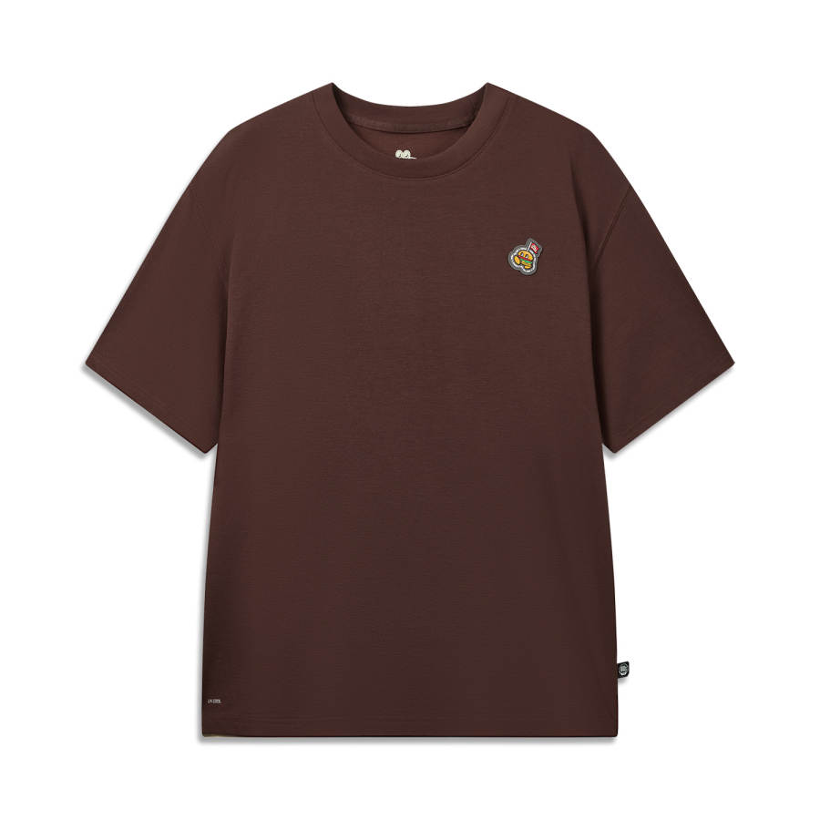 Li-Ning Li Ning x BADFIVE T Shirt Men's Hazelnut Chocolate Brown