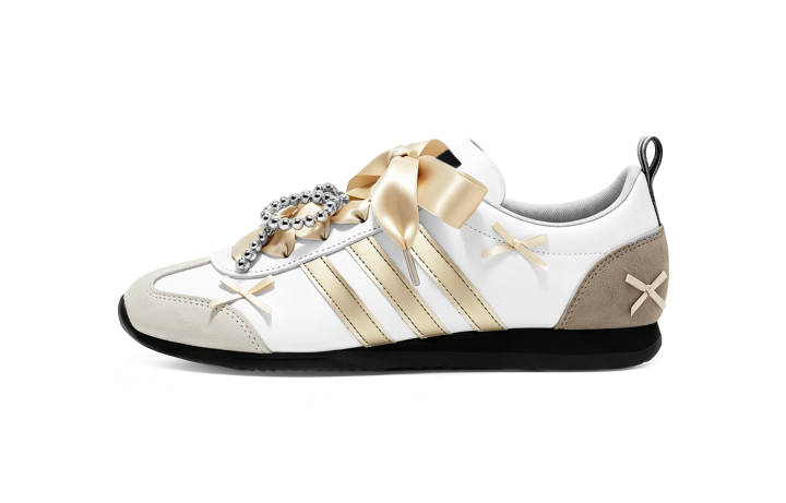 Adidas Adidas VS JOG 2.0 Miu Collection Lightweight Breathable Low top German Army Trainers Unisex Platinum 3.0