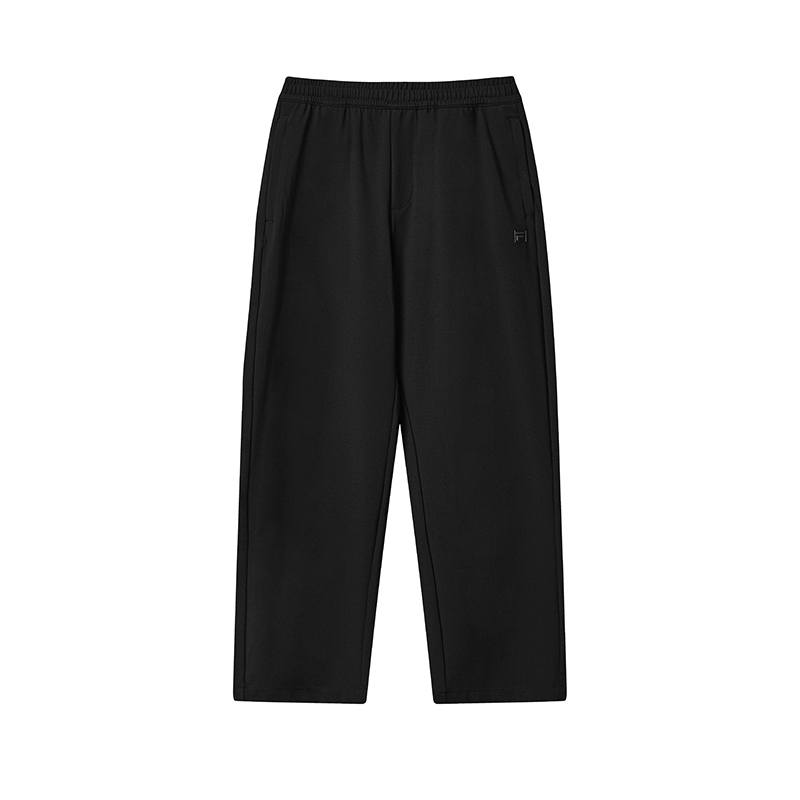 FILA WHITE Casual Pants Men's Jet Black Moderate Straight Fit Pants