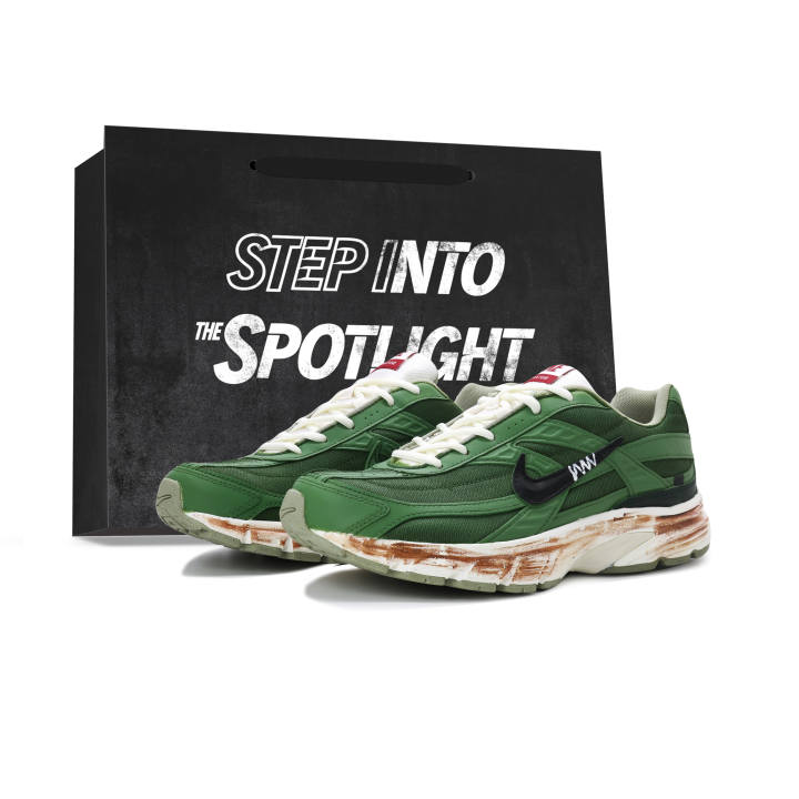 Nike Nike Initiator Fabric Cushioning Abrasion Resistant Height Increasing Low Top Running Shoes Men's Army Green
