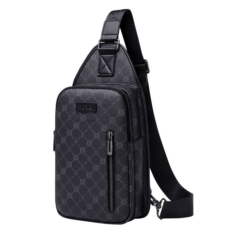 GOLF GOLF PVC Sling Bag Medium Men's Gray & Black