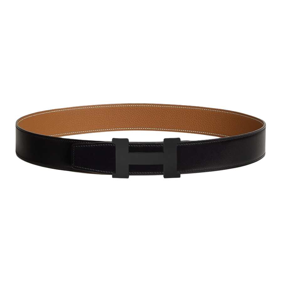 HERMES HERMES Constance Leather Calfskin Leather Belts Men's Width 3.8cm