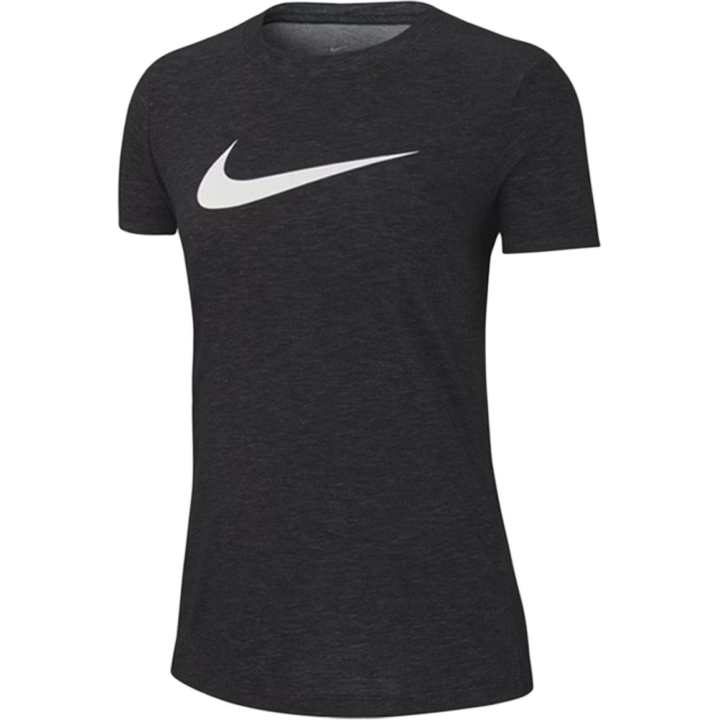 Nike Nike T Shirts Women's Dark Gray Crew Neck Moderate Straight Fit