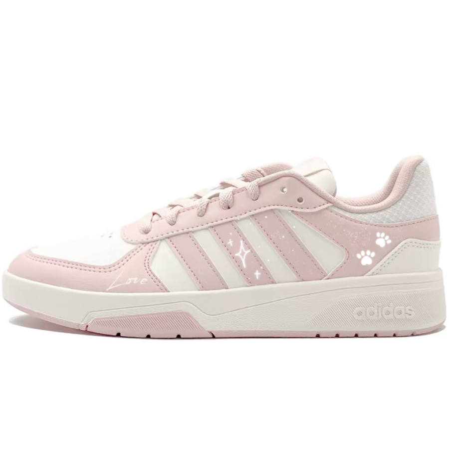 Adidas Adidas COURTBEAT Pu Cushioning Abrasion Resistant Low top Skateboard Shoes Unisex Pink