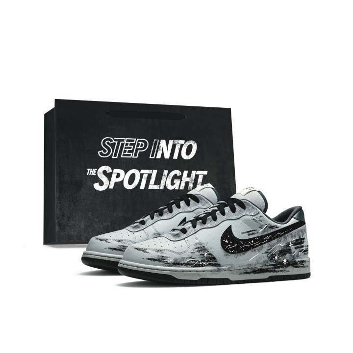 Nike Nike Big Nebula Chronicle Coverage Slip Resistant Abrasion Resistant Low top Skateboard Shoes Men's Black Gray