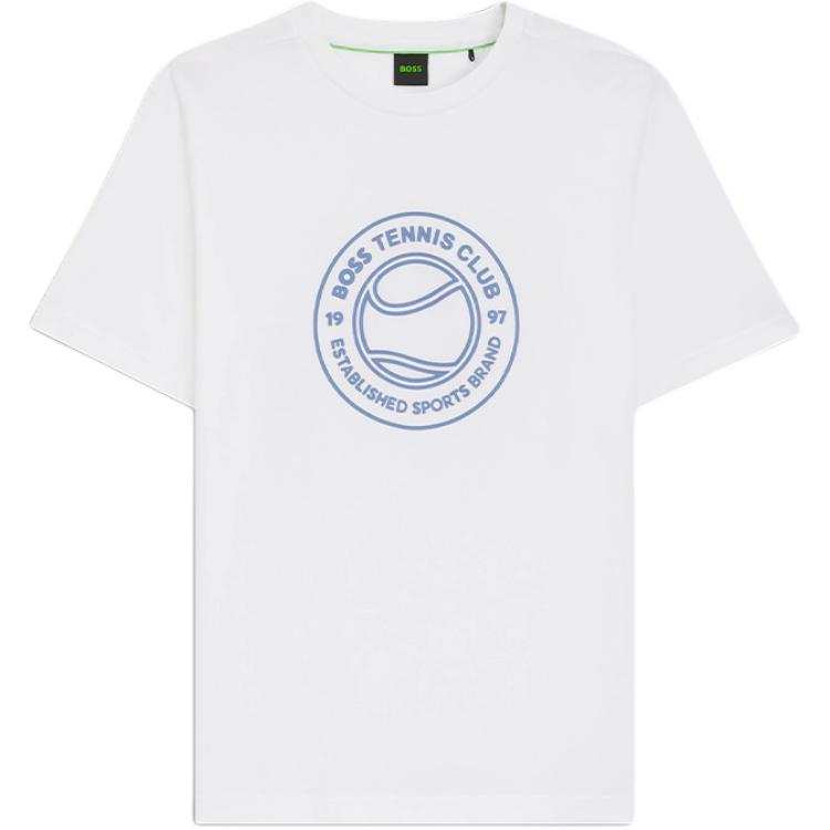 HUGO BOSS T Shirts Men's White Crew Neck Moderate Straight Fit
