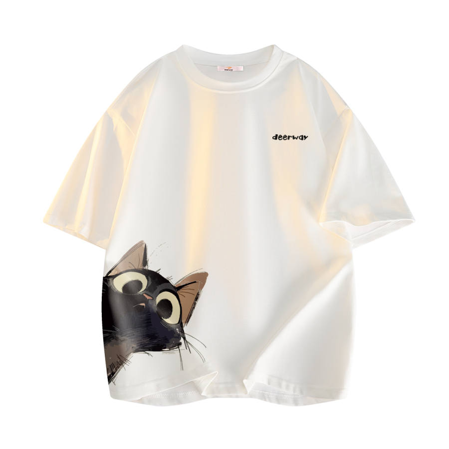 DEERWAY T Shirts Unisex Crew Neck Moderate Straight Fit