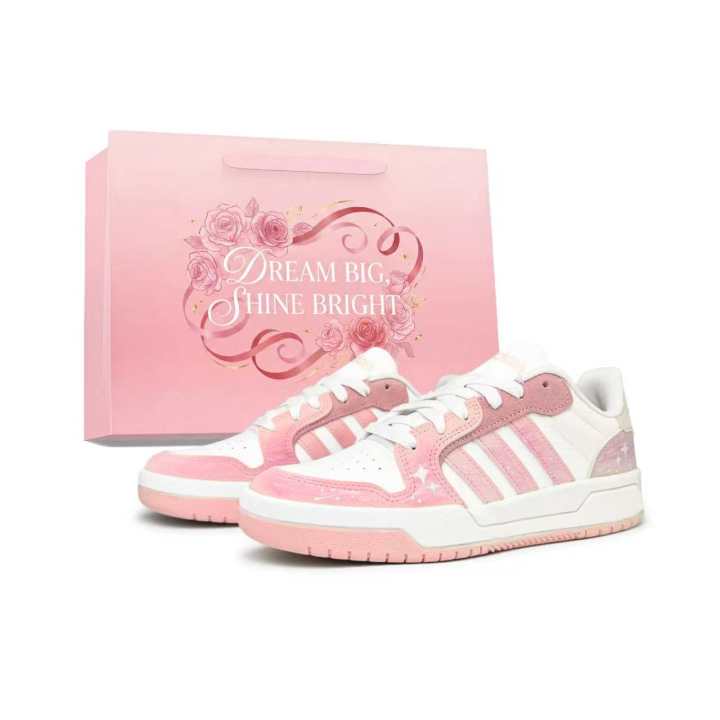 Adidas Adidas ENTRAP Starfall Pink Island Synthetic Leather Lightweight Height Increasing Coverage Low top Skateboard Shoes