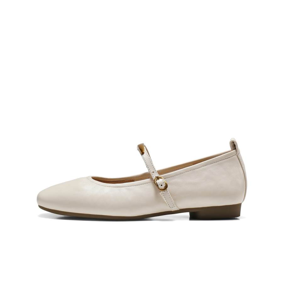 BELLE Sheepskin Flat Mary Jane Shoes Women's