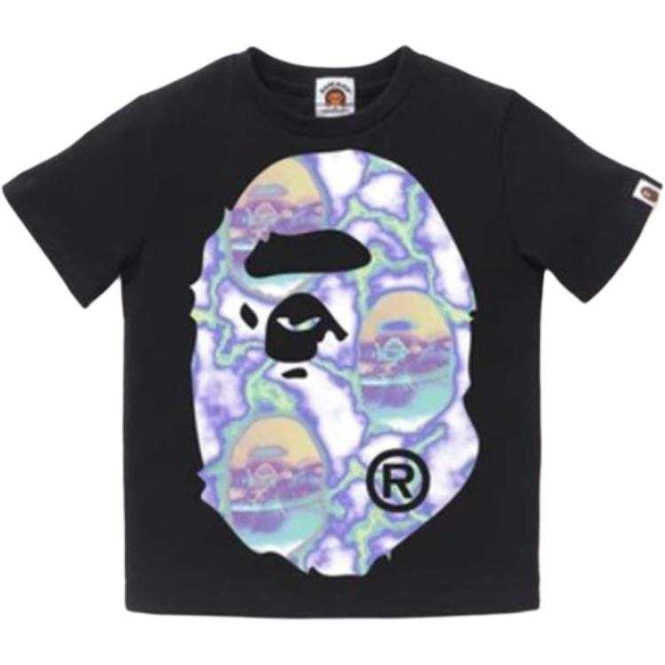 A BATHING APE Bape Big Ape Head Lightning Tee