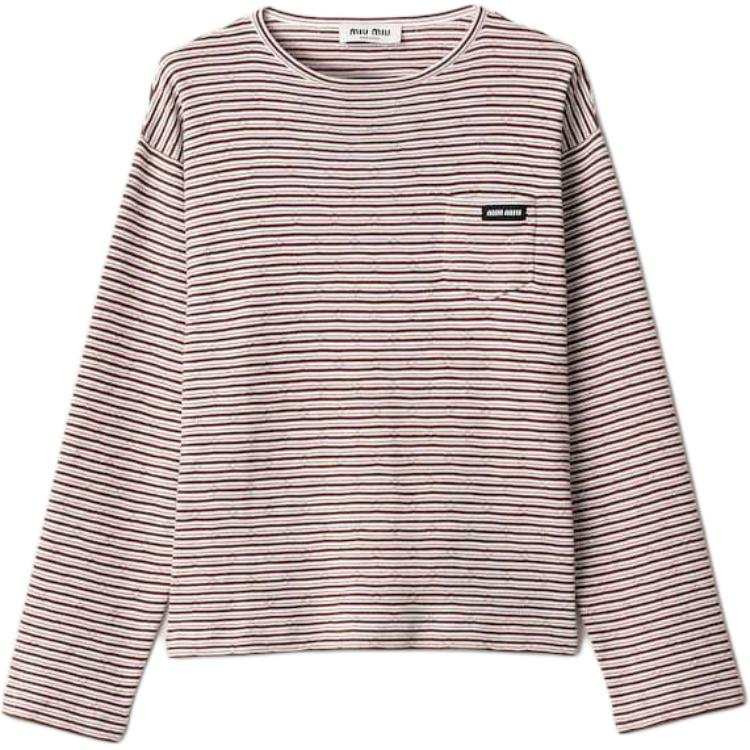 MIU MIU Knitwear Women's Umber Crew Neck Moderate Straight Fit