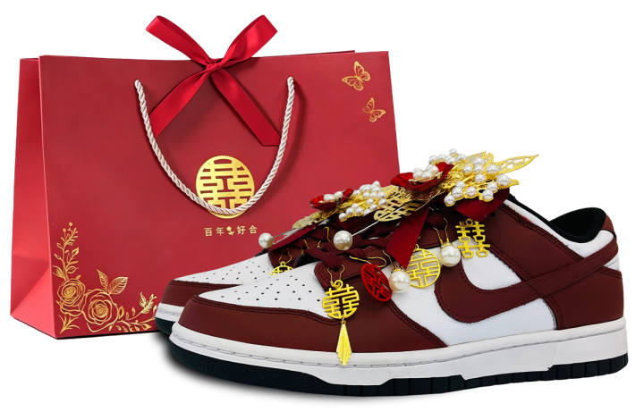 Nike Nike Dunk Abrasion Resistant Low top Skateboard Shoes Unisex Red