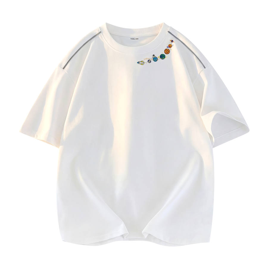 Tonlion T Shirts Unisex Crew Neck Moderate Straight Fit
