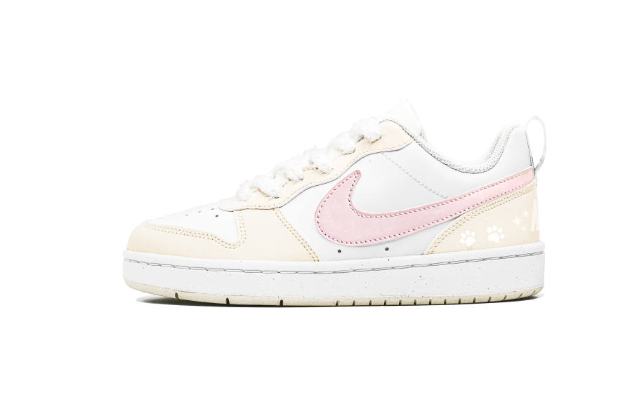 Nike Nike Court Abrasion Resistant Low top Kids' Skateboarding Shoes Cream Yellow Teenagers